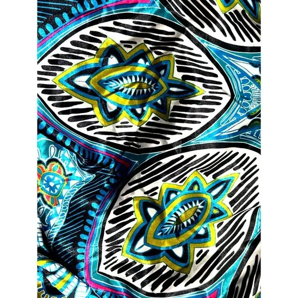 Signature by Sangria Size Small Black Blue Halter Dress Handkerchief Hem Bohemia - Picture 11 of 14